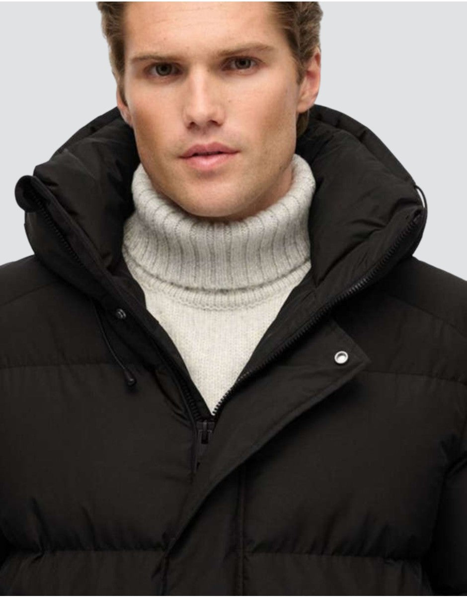Superdry HOODED 5 BAFFLE SPORTS PUFFER jakna - Black - fotografija 2