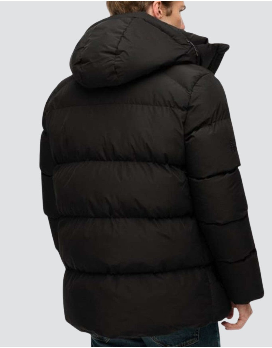 Superdry HOODED 5 BAFFLE SPORTS PUFFER jakna - Black - fotografija 3