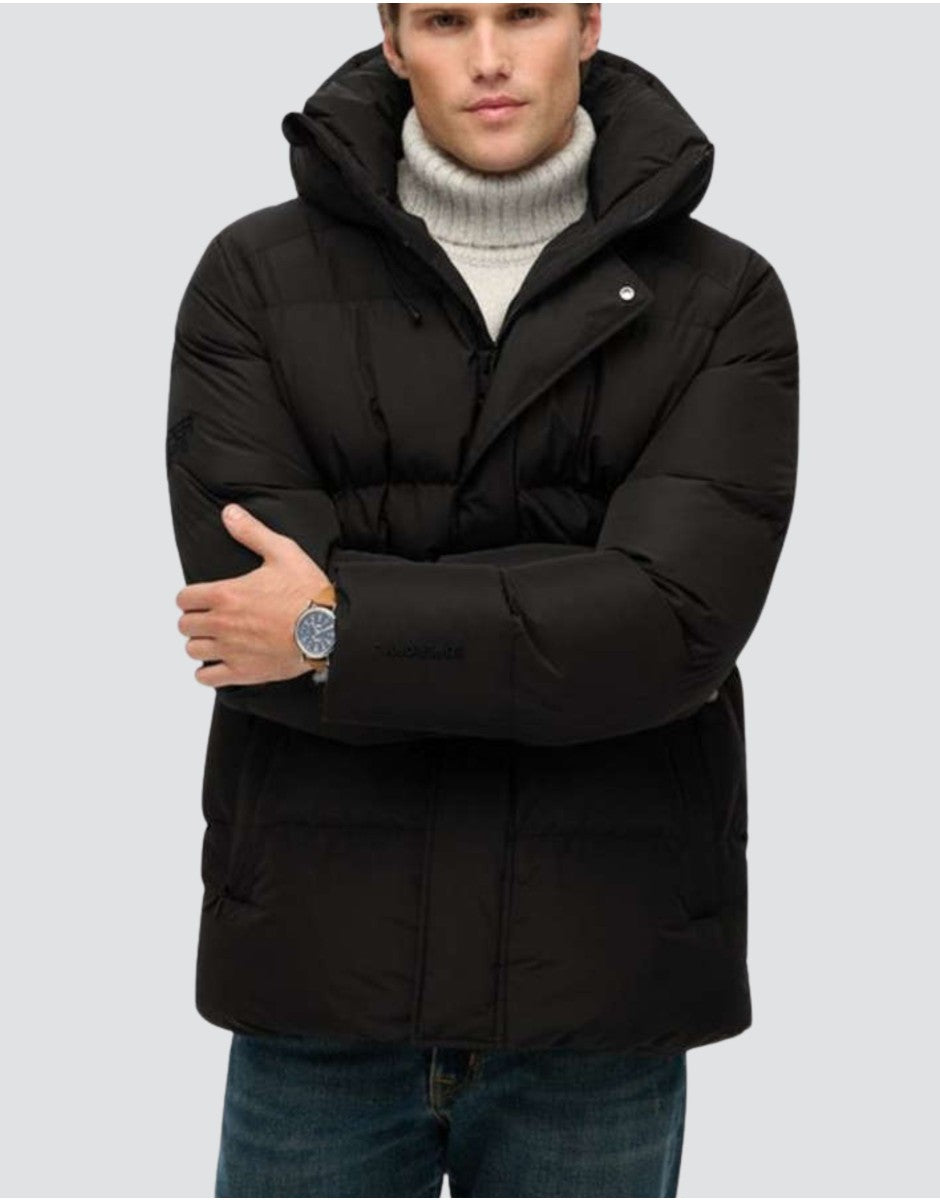 Superdry HOODED 5 BAFFLE SPORTS PUFFER jakna - Black - fotografija 4