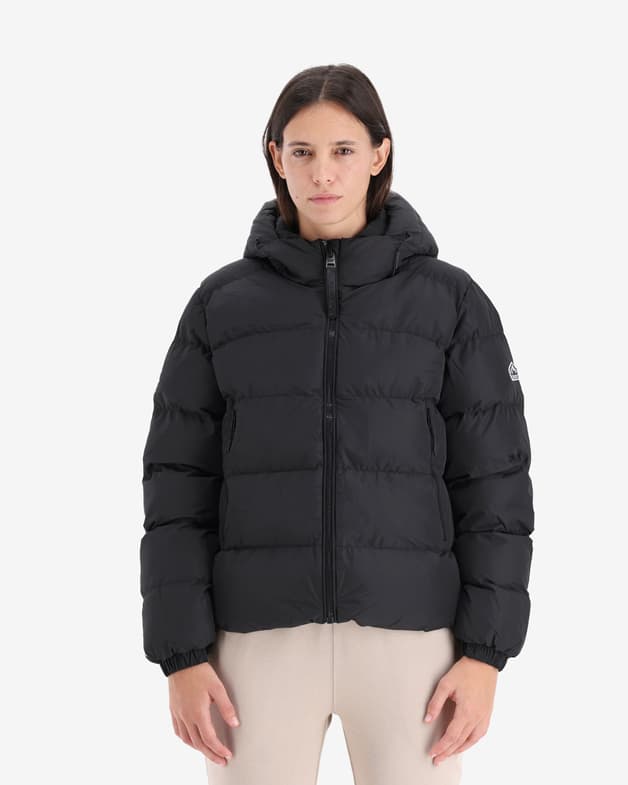 Superdry HOODED SPORTS PUFFER ženska jakna - Black - fotografija 1