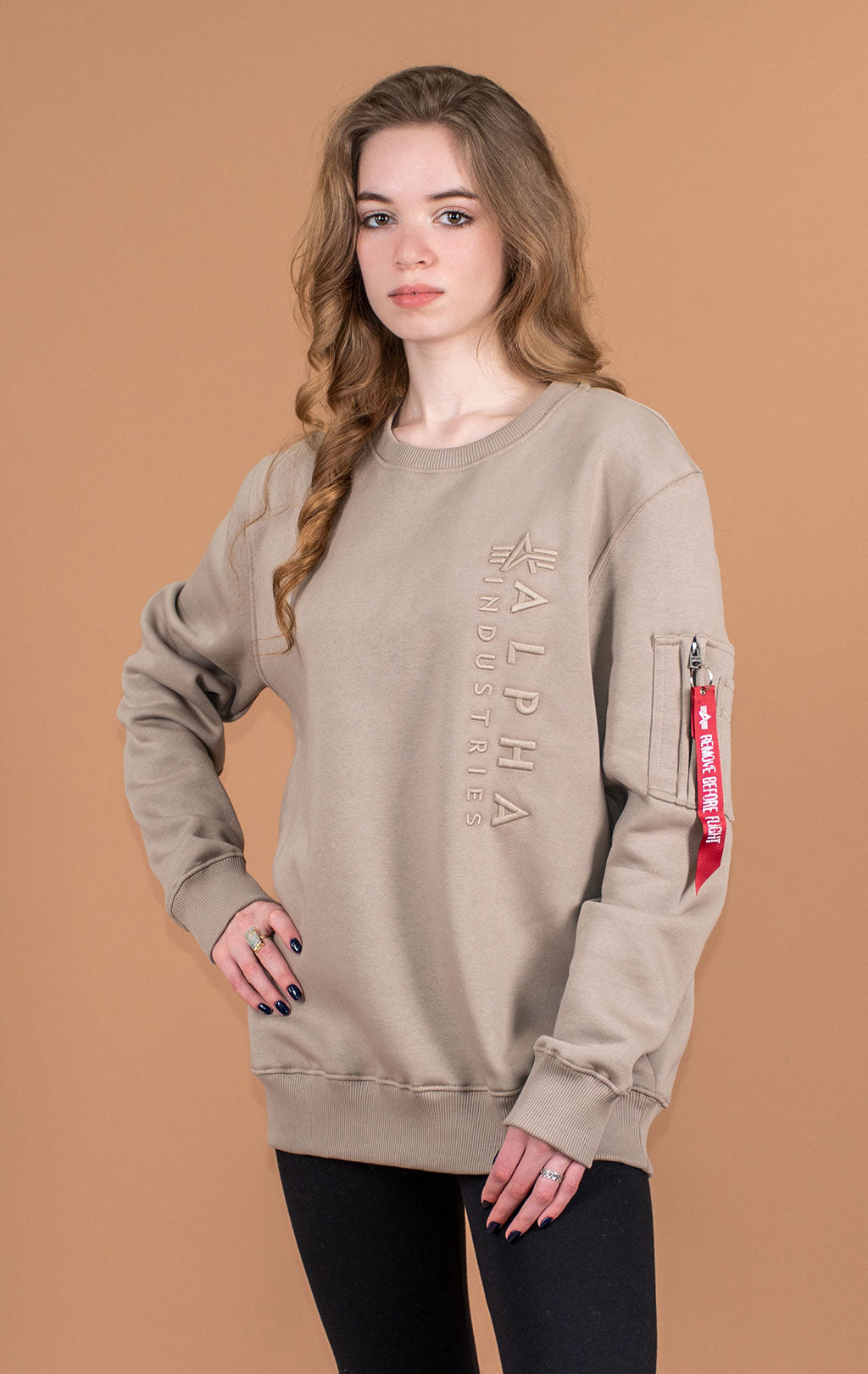 Alpha Industries EMB Sweater - Vintage Sand