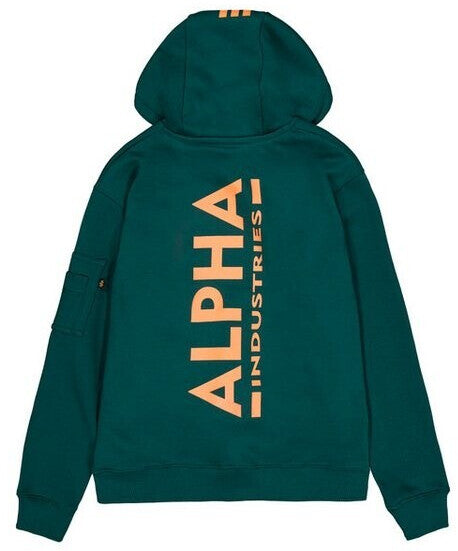 Alpha Industries Back Print Zip Hoody - Force Green