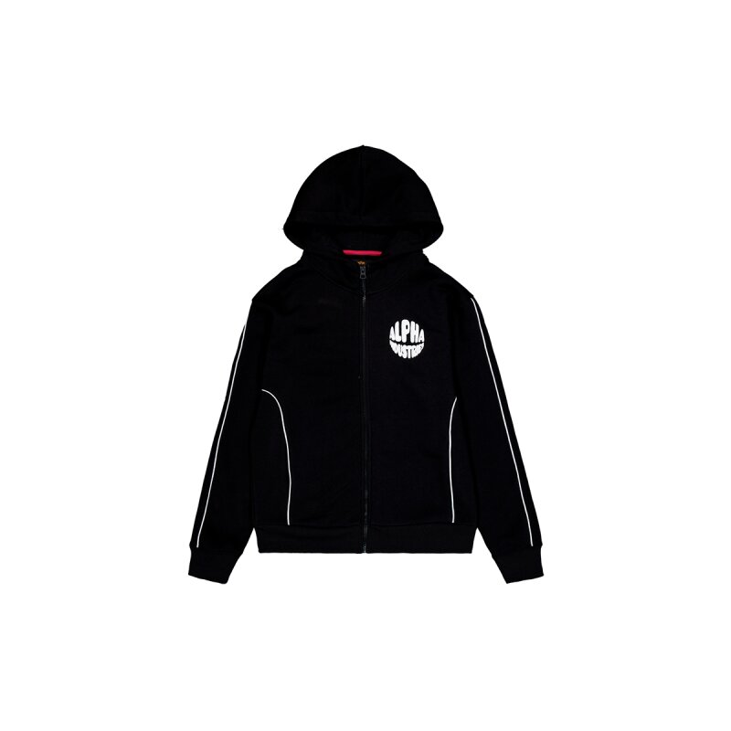 Alpha Industries Logo Zip Hoody BP - Black