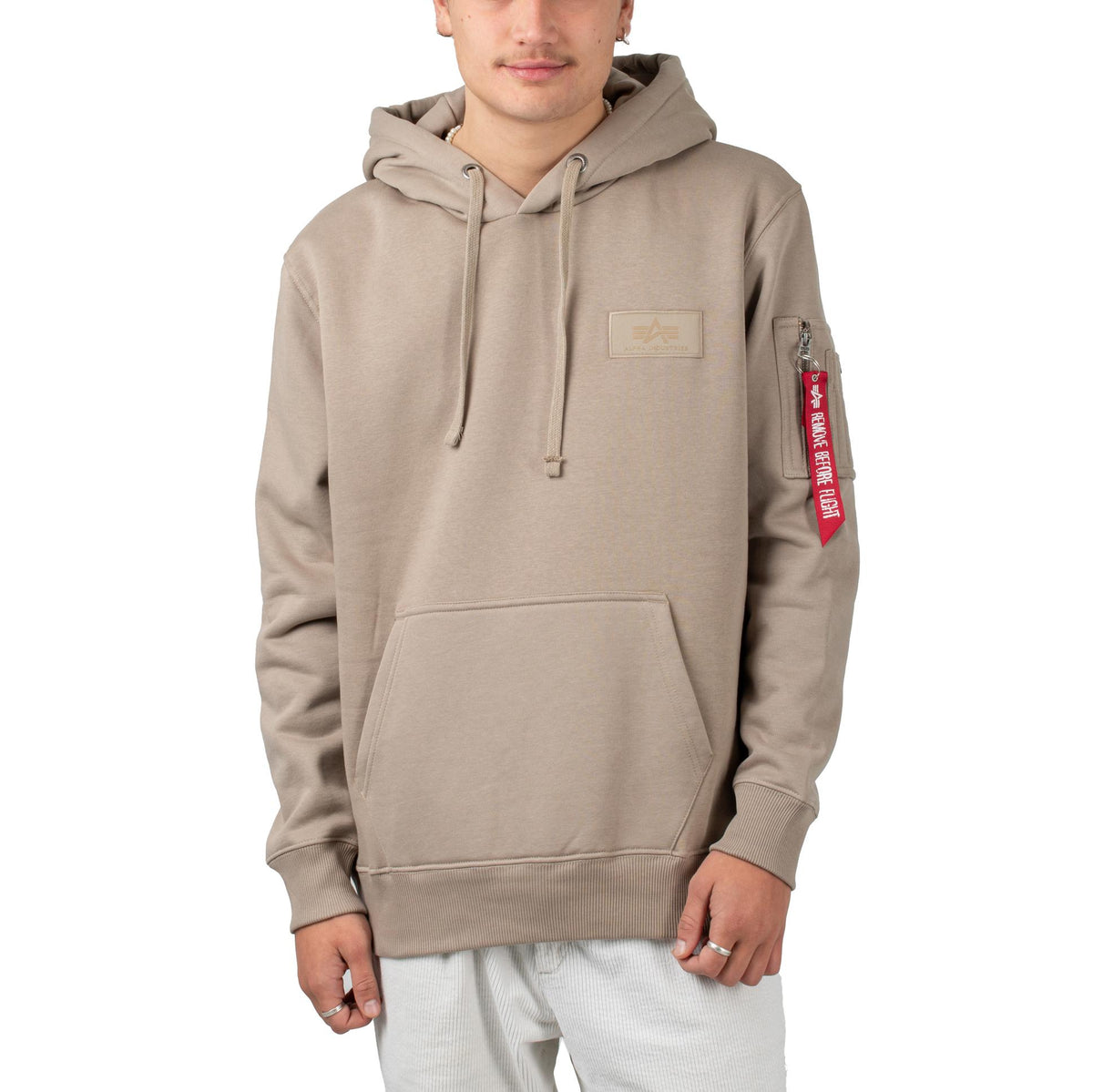 Alpha Industries Back Print Hoody - Vintage Sand