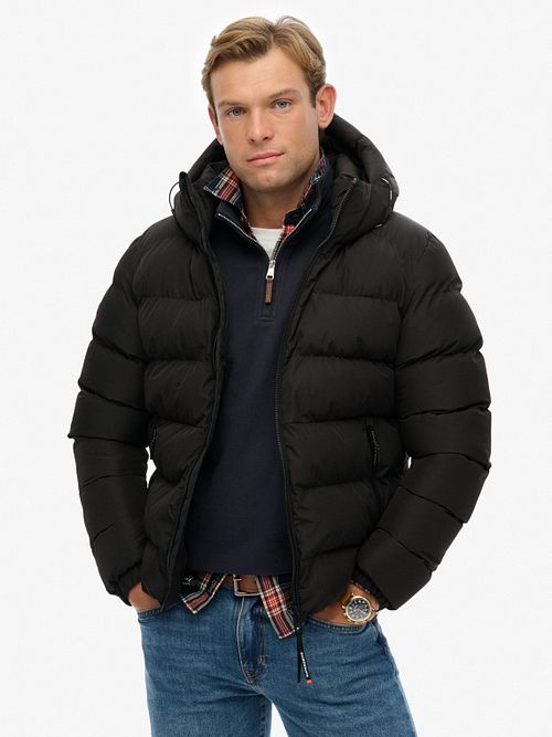 Superdry HOODED SPORTS PUFFER jakna - Black/Black - fotografija 2