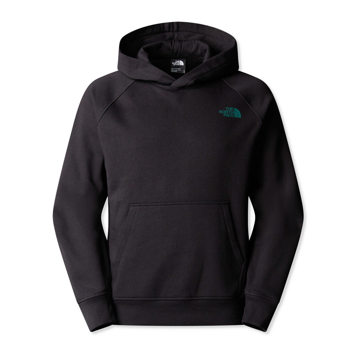 The North Face Raglan Box NSE Tailgrid Hoodie – TNF Black/Deep Nori Trail Grid (SKU 9330)