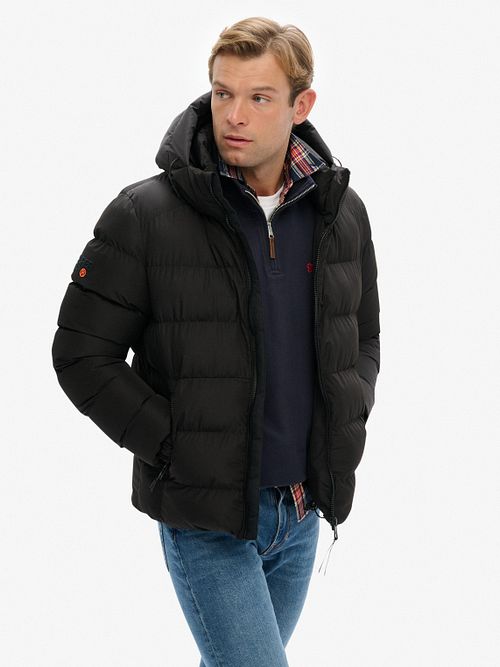 Superdry HOODED SPORTS PUFFER jakna - Black/Black - fotografija 3