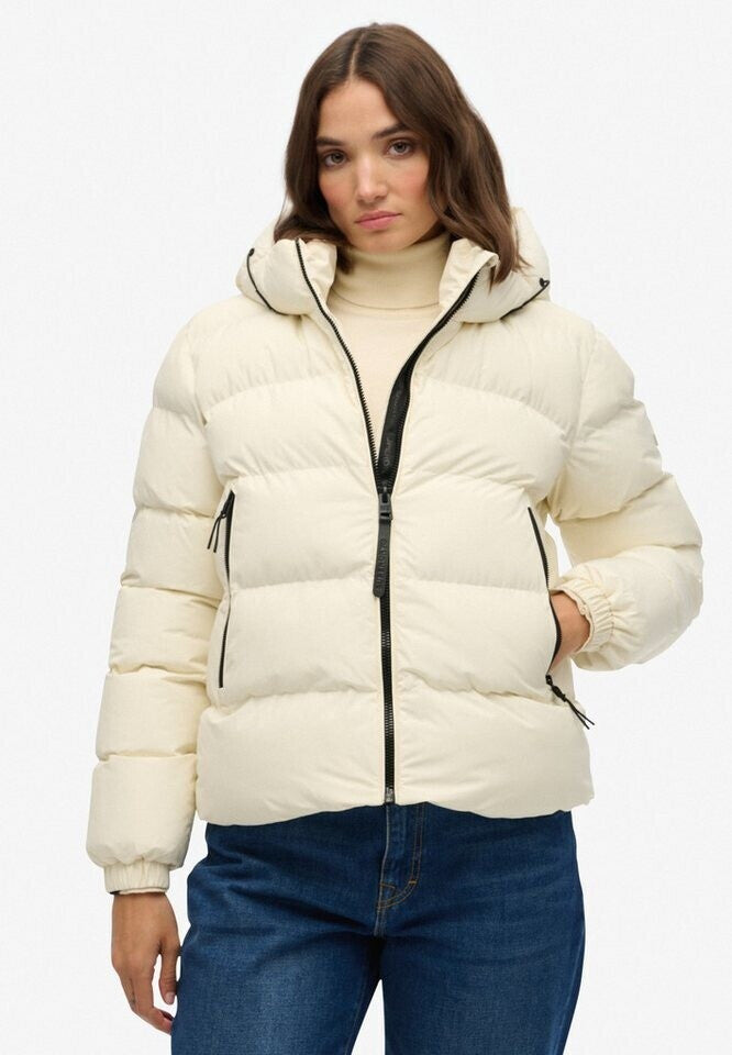 Superdry HOODED SPORTS PUFFER jakna - Off White - slika 1